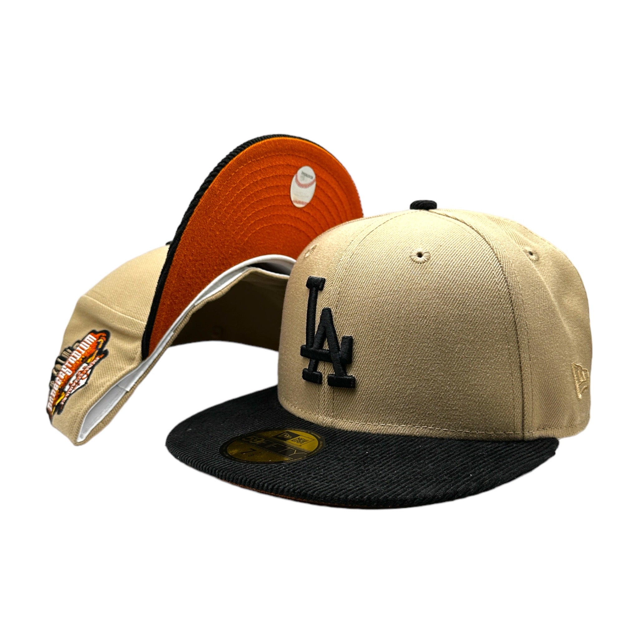 Los Angeles Dodgers New Era 59Fifty 60th Anniv Camel Fitted Hat